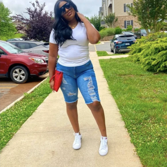 Denim Bermuda Shorts